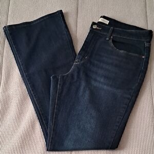 Womens Dark Wash Bootcut Jeans, Size 12, 31x32